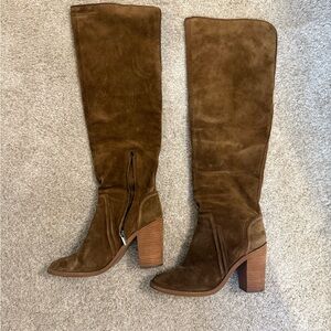 Vince Camino Brown Suede over the Knee Boots